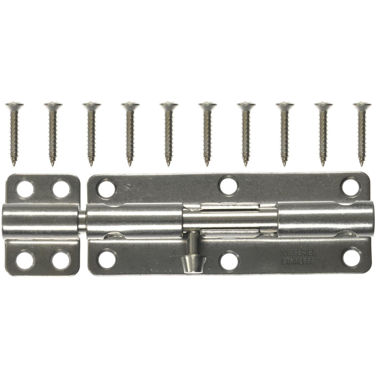 Ace 6 in. L Polished Stainless Steel Heavy Duty Barrel Bolt 1 pk