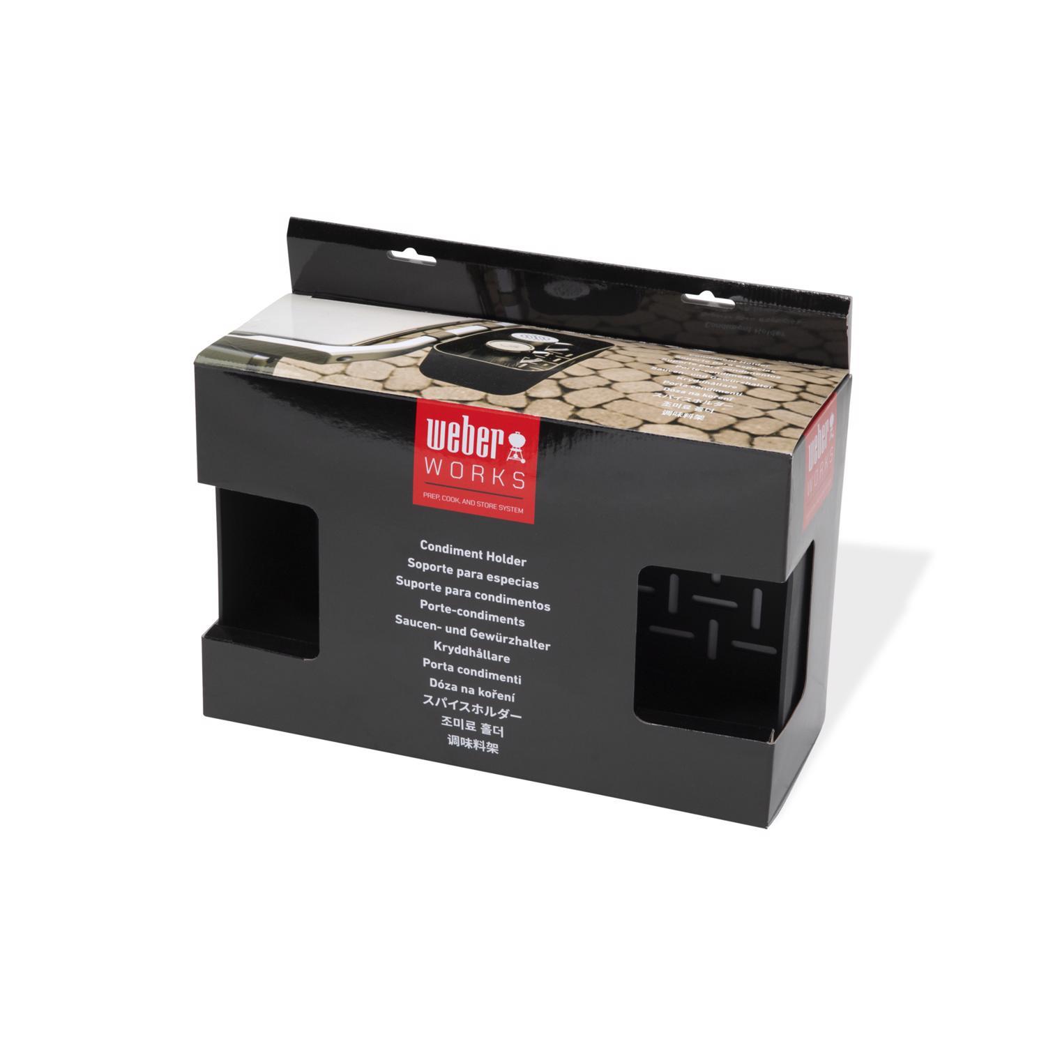 Weber Works Condiment Holder Black Accessory Organizer