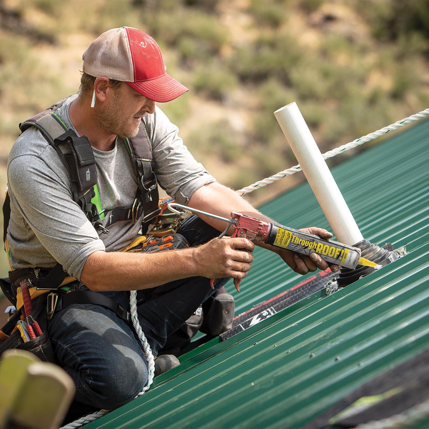 Sashco Through The Roof Gloss Clear Synthetic Rubber Roof Sealant 10.5 oz