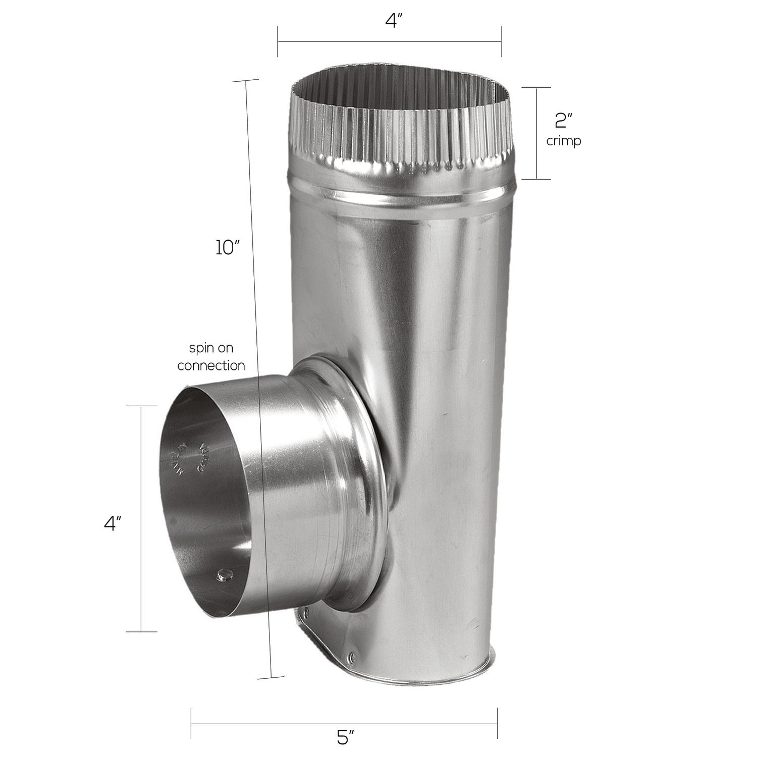 Ace 5 in. L X 4 in. D Black/Silver Aluminum Offset Dryer Connector