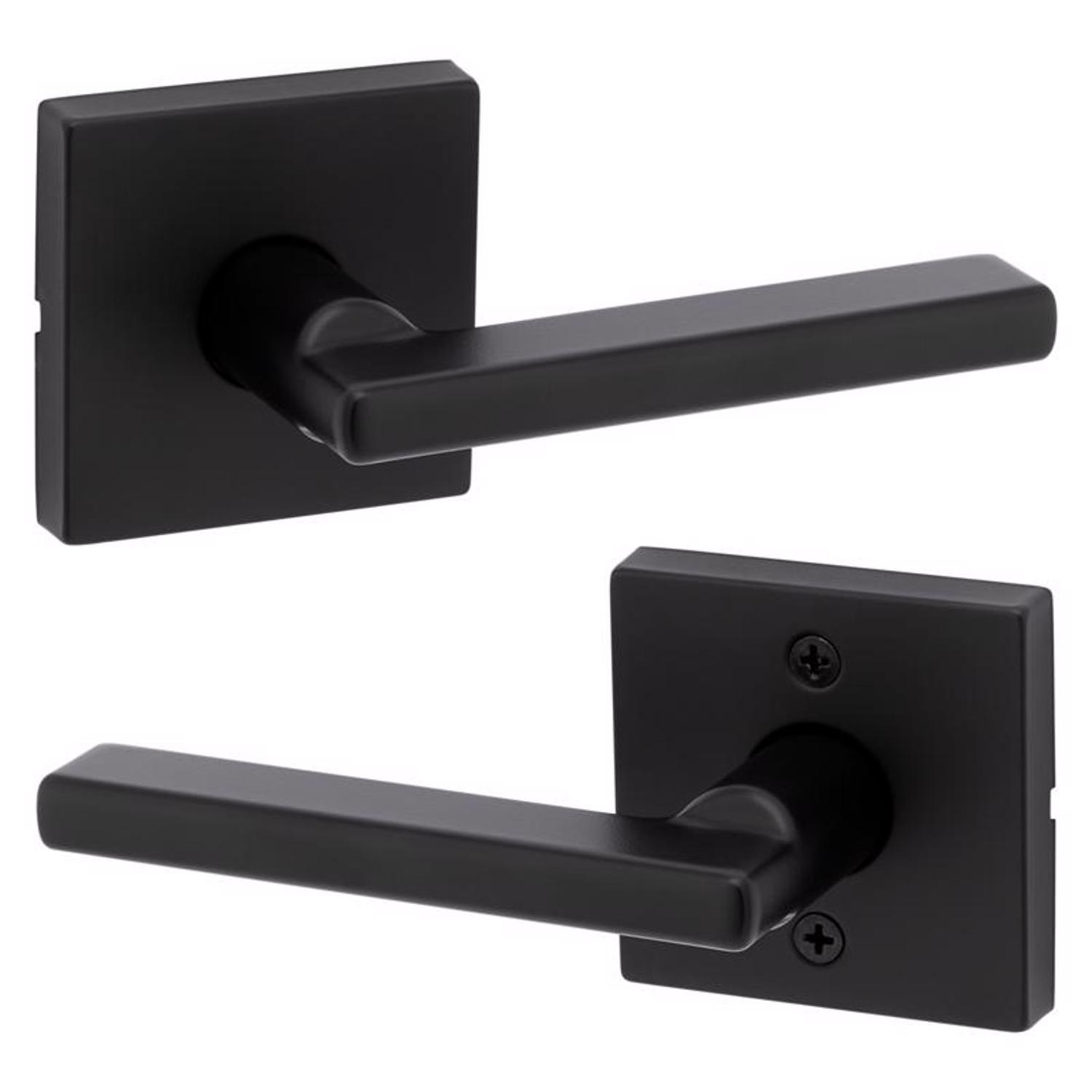 Kwikset Halifax Matte Black Passage Lever Right or Left Handed