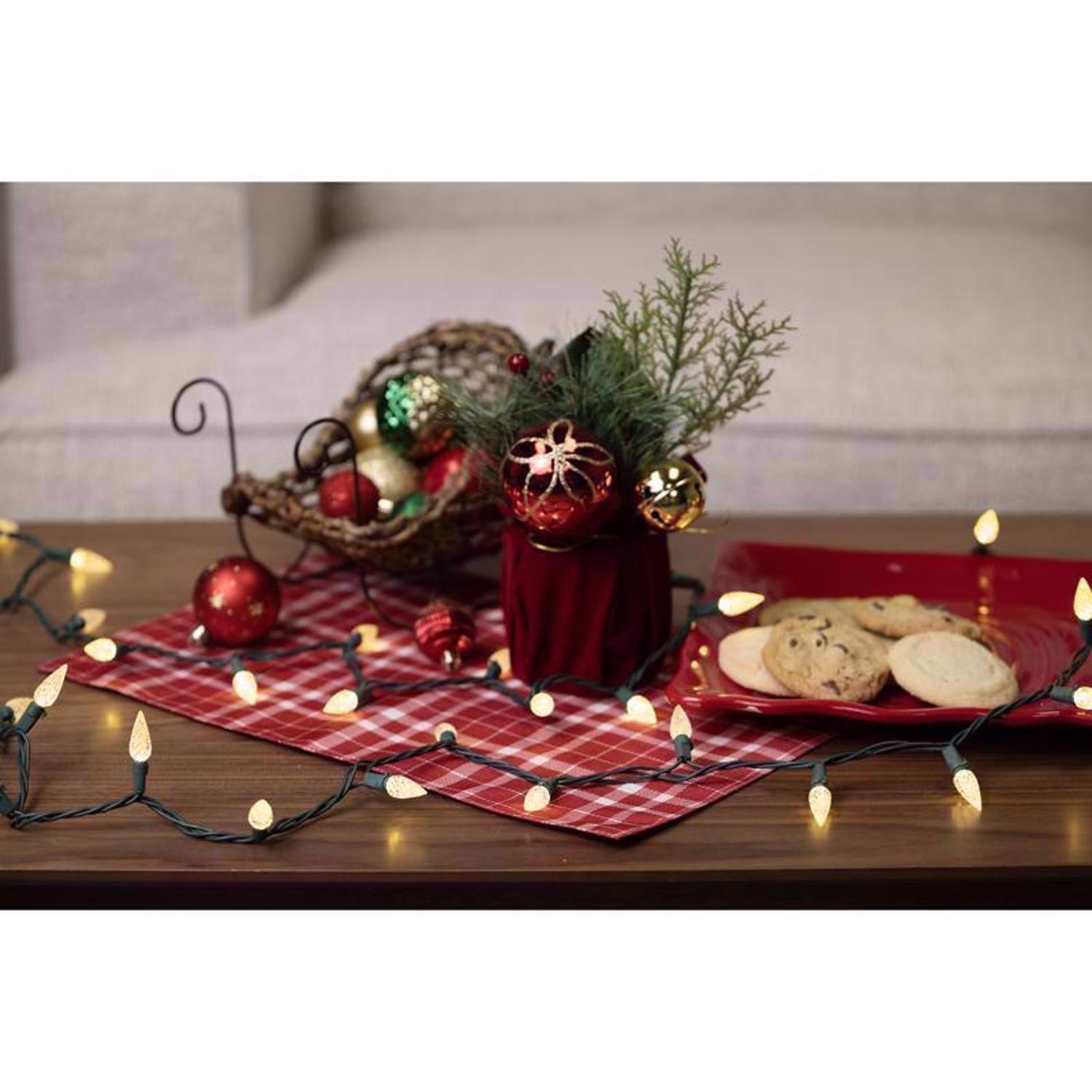 Celebrations Classic LED C6 Warm White 100 ct String Christmas Lights 24.75 ft.
