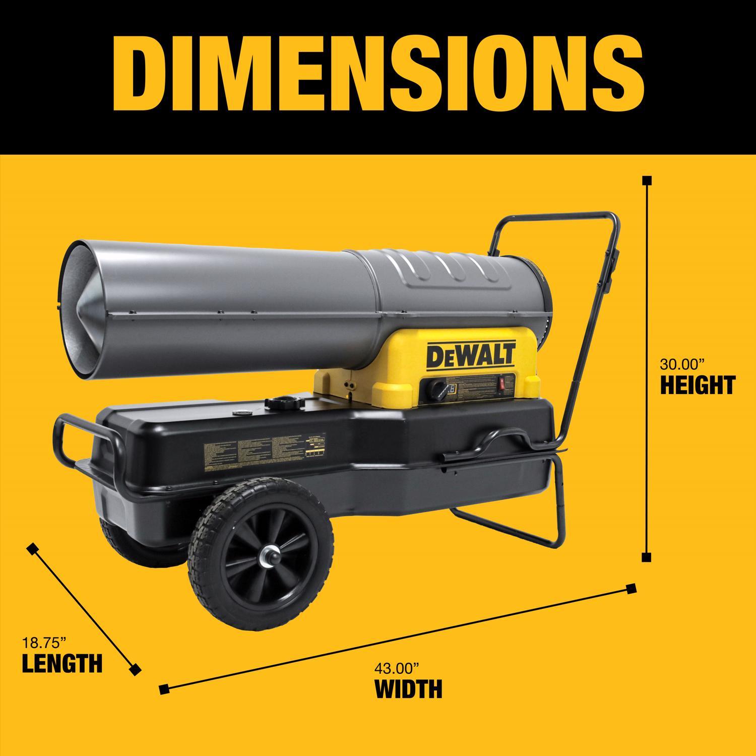 DeWalt 210,000 Btu/h 6000 sq ft Forced Air Diesel/Kerosene Heater