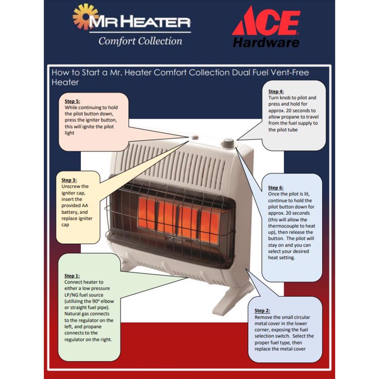 Mr. Heater Comfort Collection 700 sq ft 20000 BTU Natural Gas/Propane Wall Heater