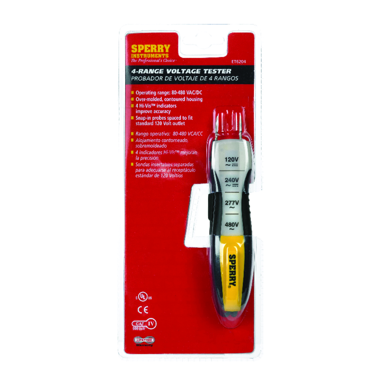 Sperry 80-480 V 4 Range Voltage Tester