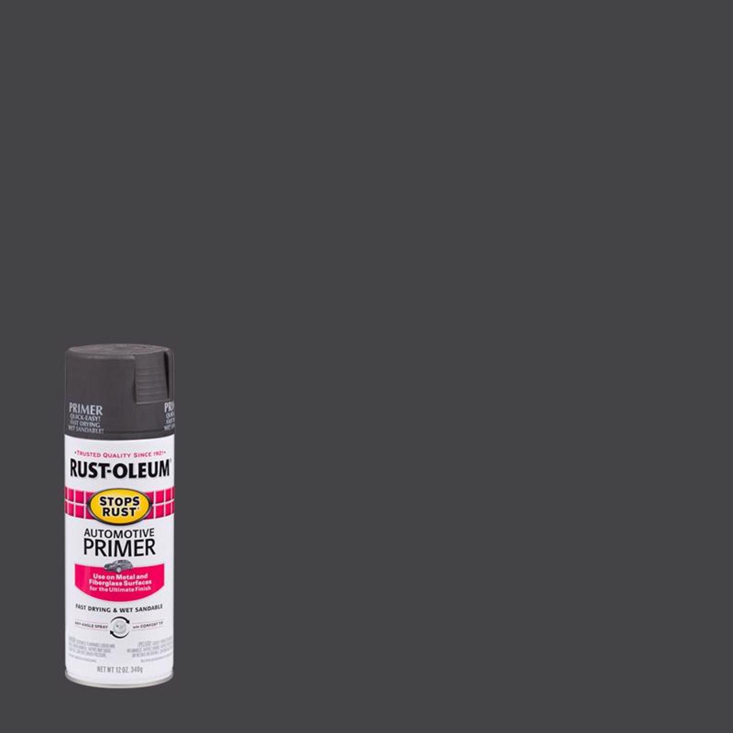 Rust-Oleum Stops Rust Dark Gray Flat Oil-Based Alkyd Spray Primer 12 oz