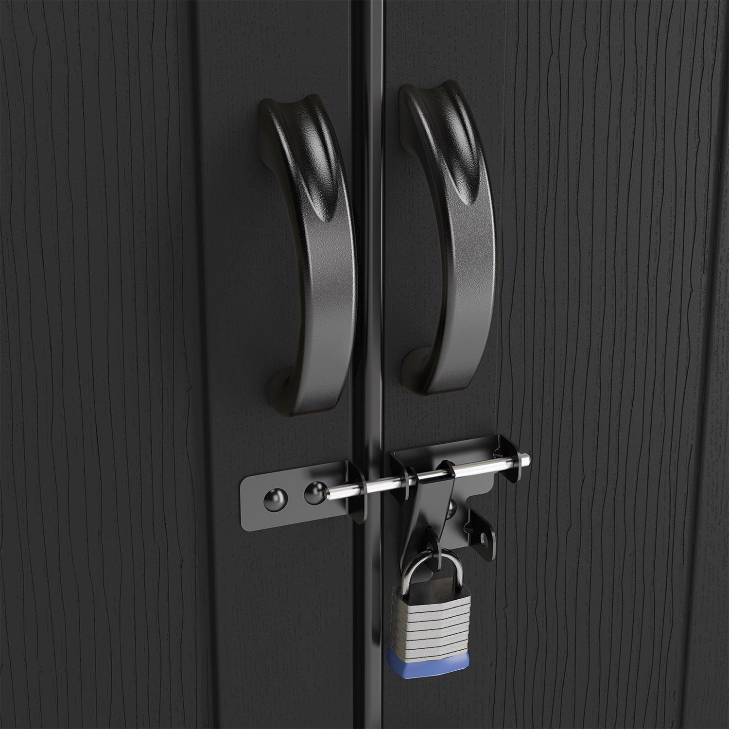 Suncast Vista 7 ft. x 4 ft. Resin Standard Modern Storage Shed with Floor Kit