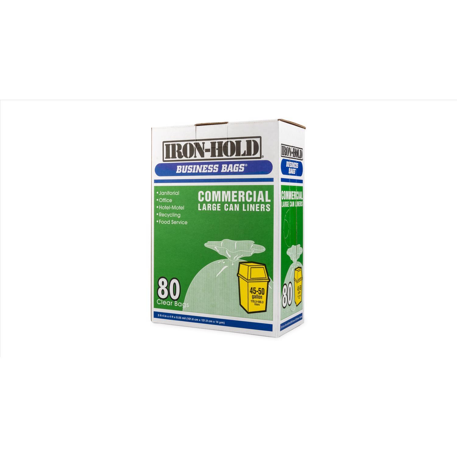 Iron-Hold 50 gal No Scent Scent Drum Liners Twist Tie 80 pk 0.55 mil