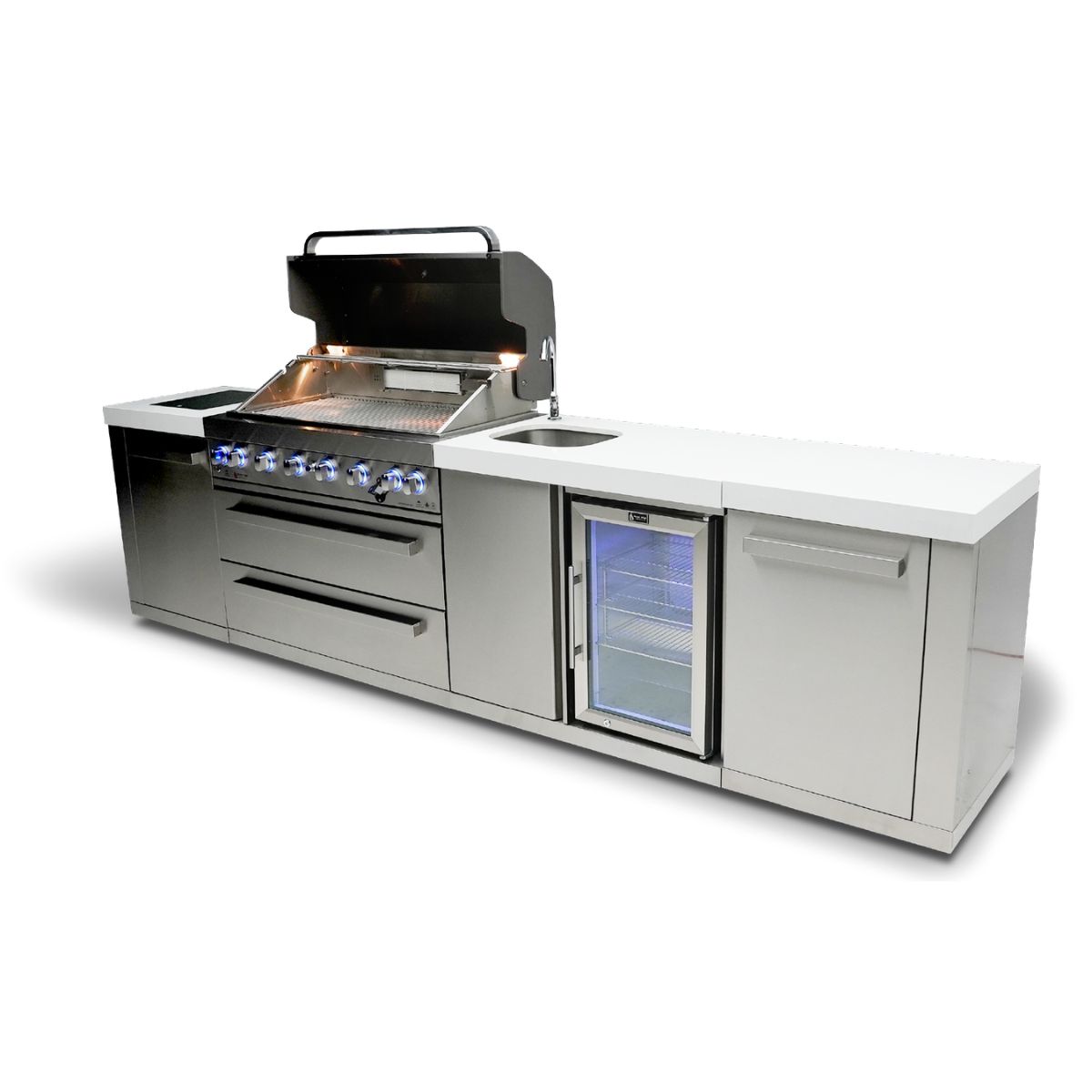 Mont Alpi  6-Burner island with beverage center MAI805-BEV