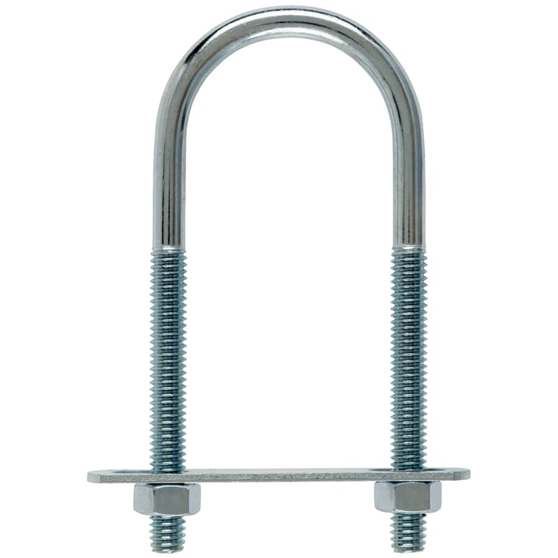 Hampton 5/16 in. X 1-3/4 in. W X 4-3/16 in. L Coarse Zinc-Plated Steel U-Bolt