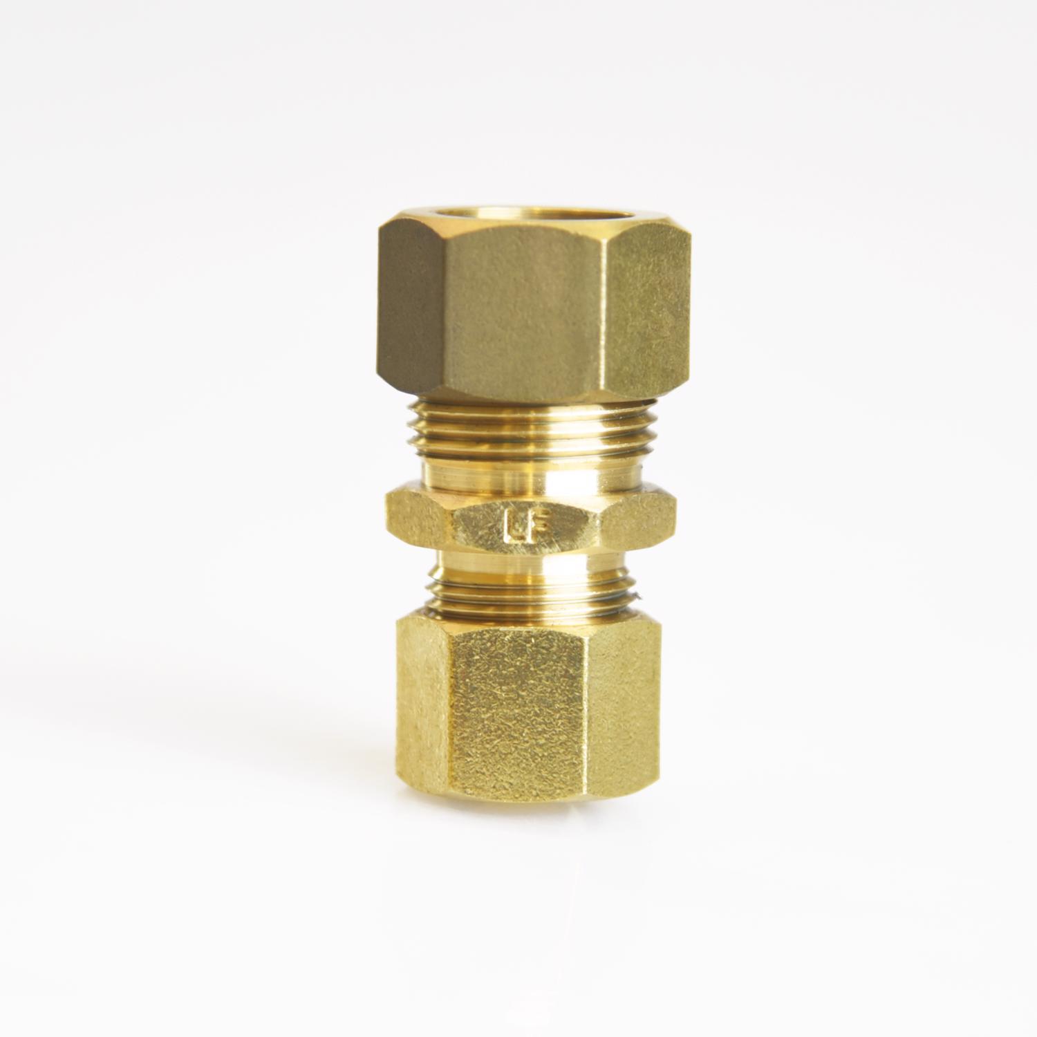 ATC 5/8 in. Compression X 1/2 in. D Compression Yellow Brass Union