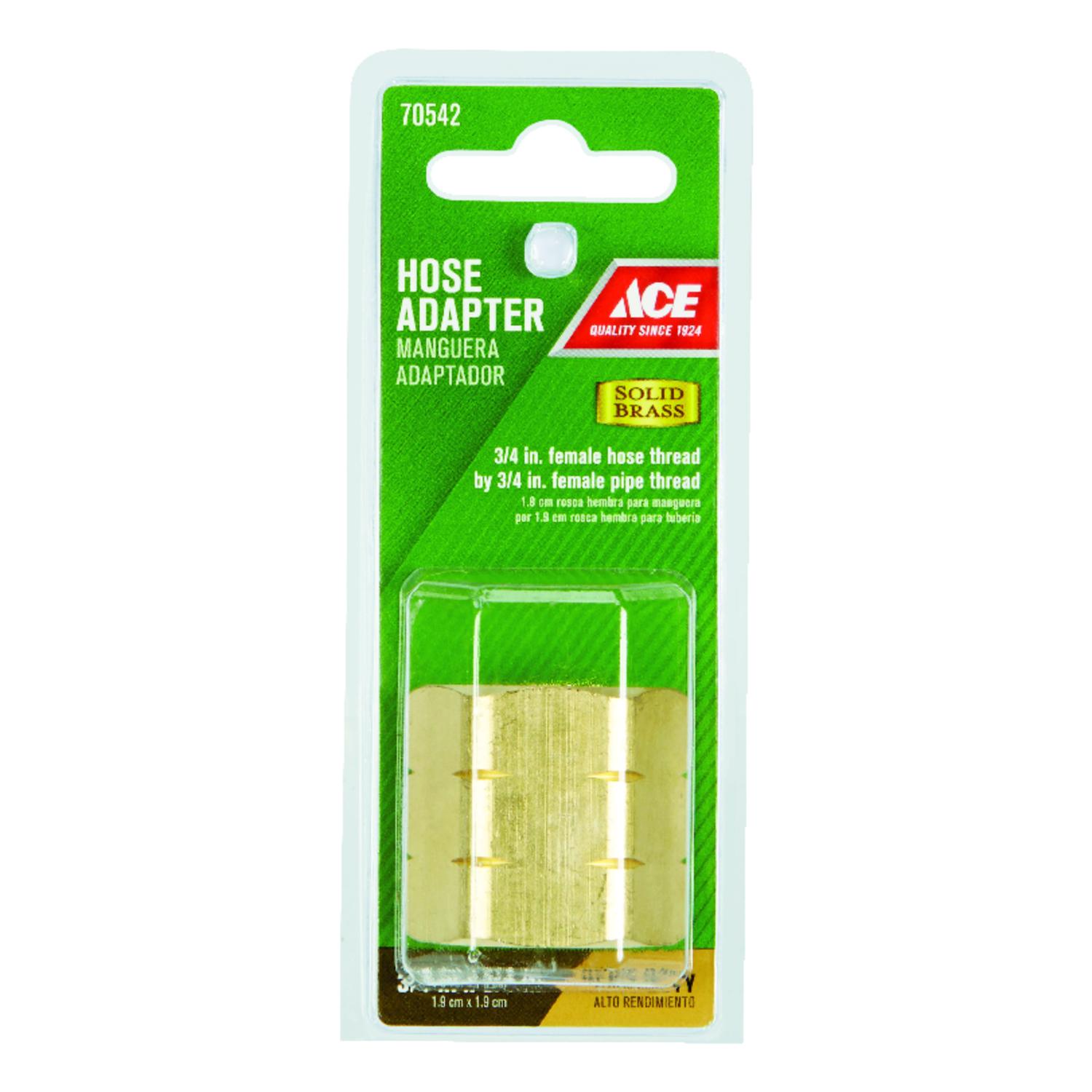 Ace 3/4 in. FHT x 3/4 in. FPT in. Brass Threaded Female Hose Adapter