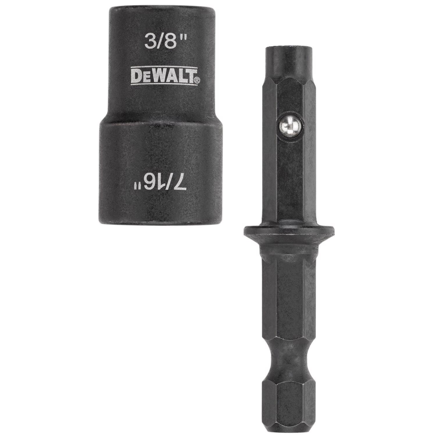 DEWALT Impact Ready 3/8,7/16 in. X 2 in. L Black Oxide Double-Ended Nut Driver 2 pc