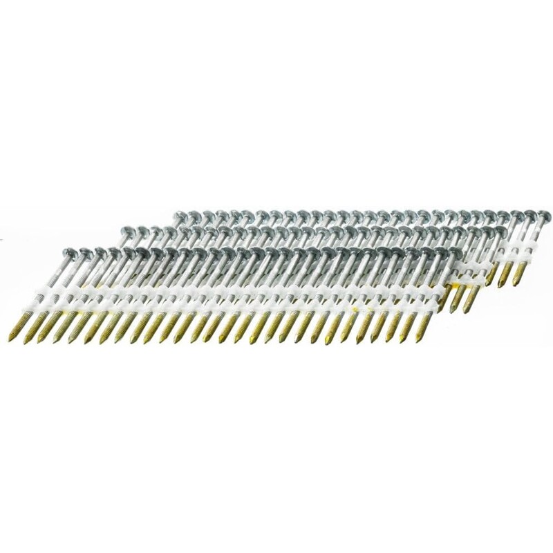 Senco Framing Nails | 21 Degree | 2-3/8 in. x .113 | Ring Shank | Plastic Collated Nail | Bright Finish
