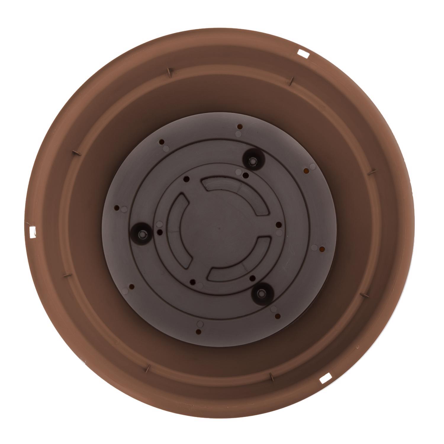 Bloem Dura Cotta 6.8 in. H X 12.5 in. W X 12.4 in. D Resin Hanging Basket Chocolate