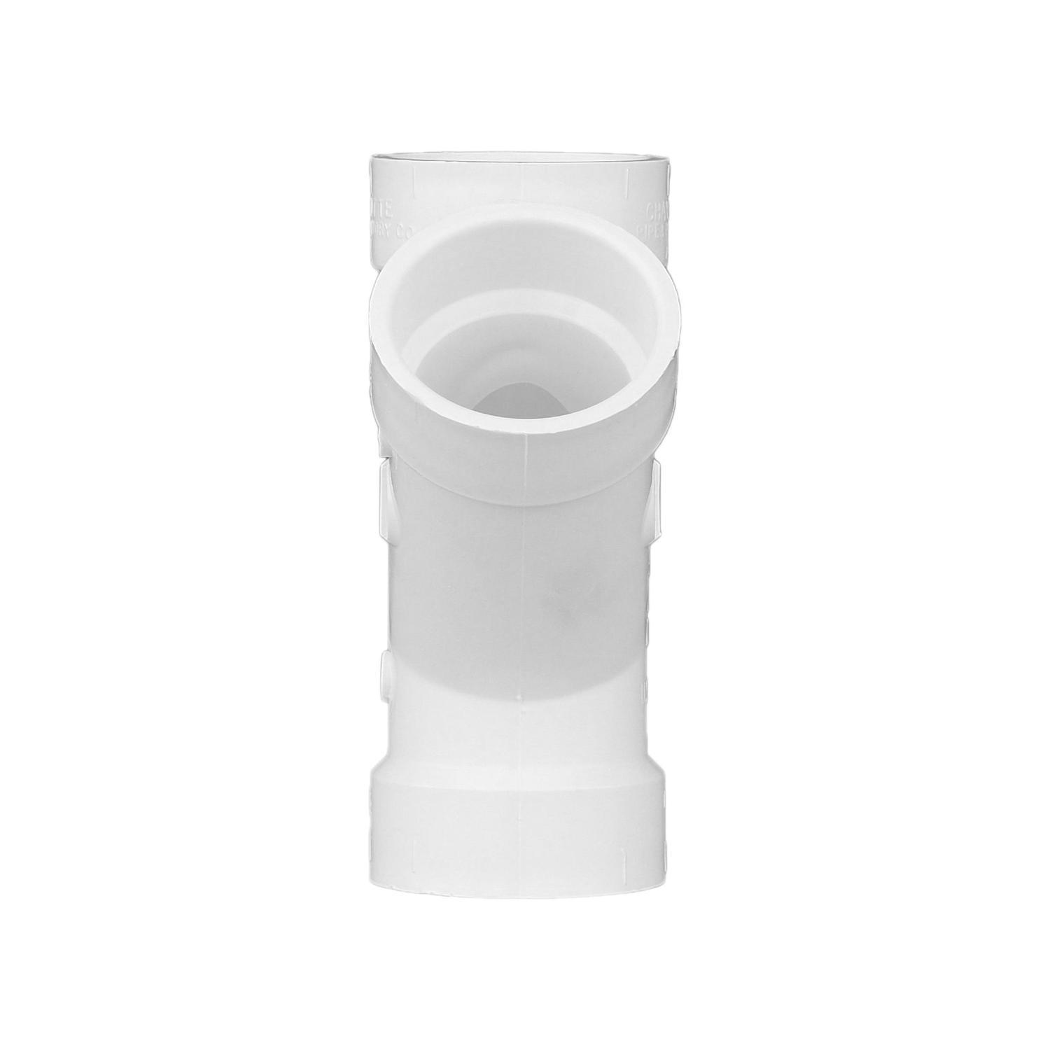Charlotte Pipe Schedule 40 1-1/2 in. Hub X 1-1/2 in. D Hub PVC Wye 1 pk