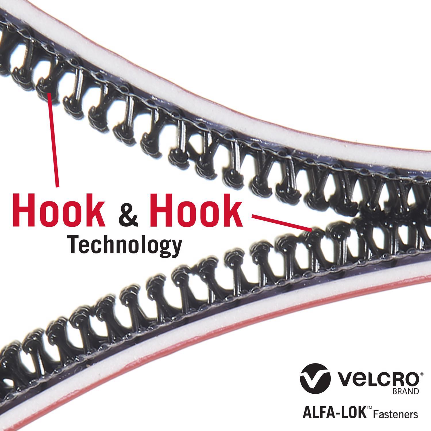 VELCRO Brand Small Nylon Hook and Loop Fastener 1 in. L 6 pk