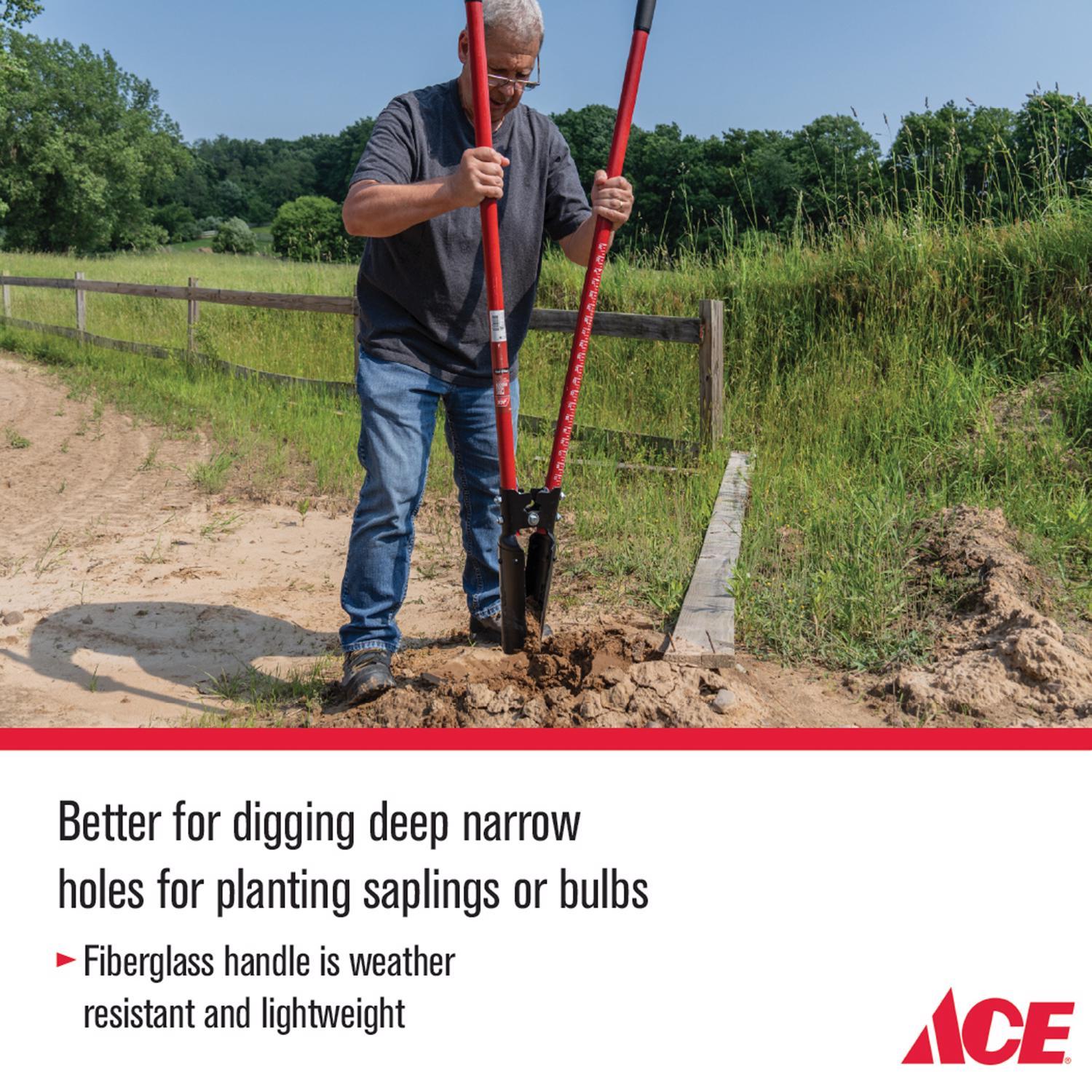 Ace 57 in. Steel Atlas Pattern Post Hole Digger Fiberglass Handle
