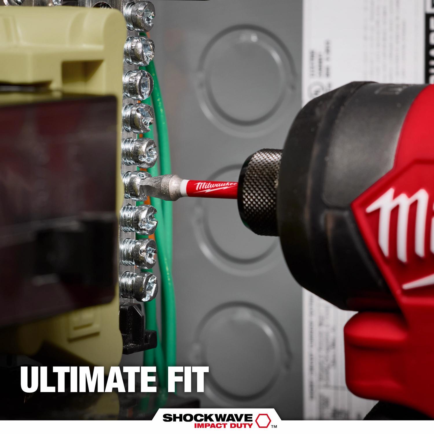 Milwaukee Shockwave Square #2 X 6 in. L Screwdriver Bit Steel 1 pc
