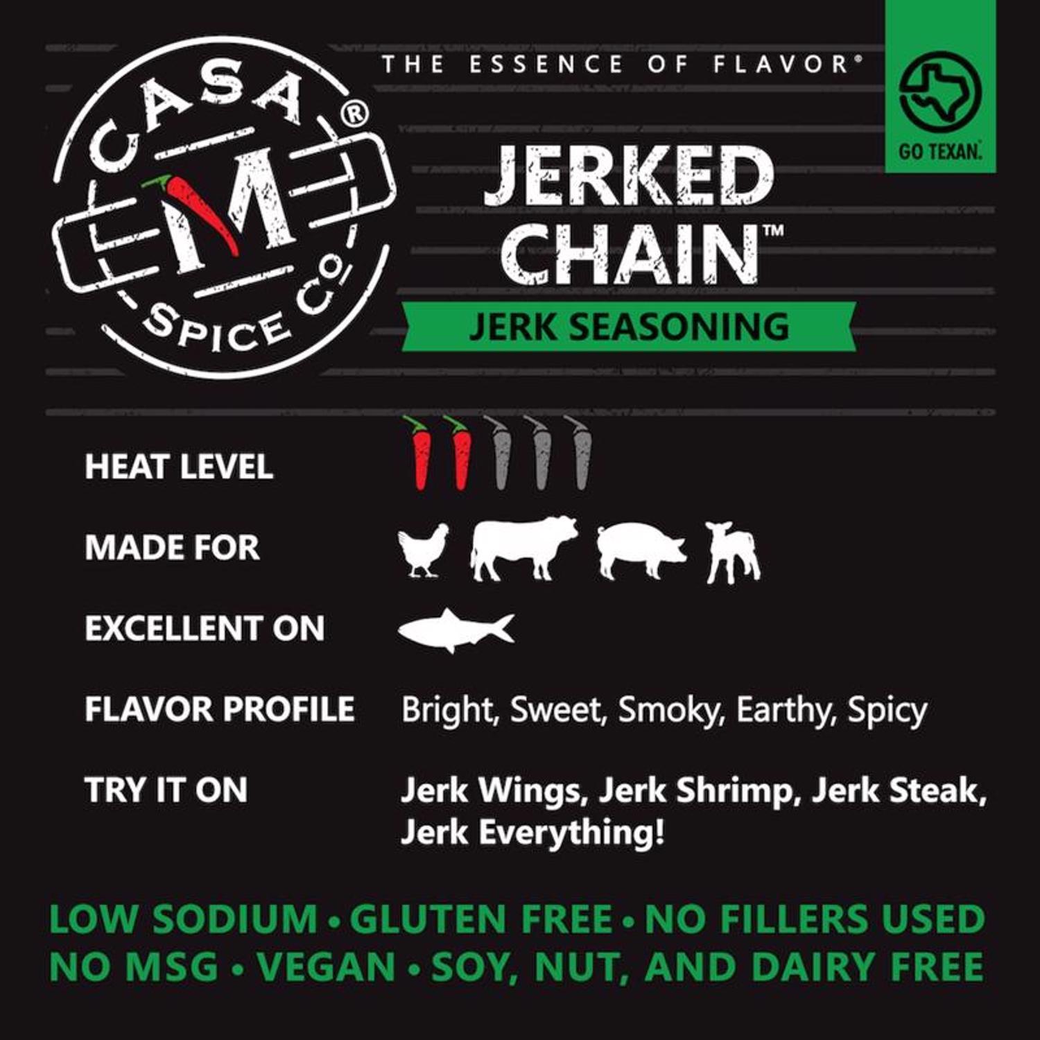 Casa M Spice Co Jerked Chain Jerk Seasoning 5.25 oz
