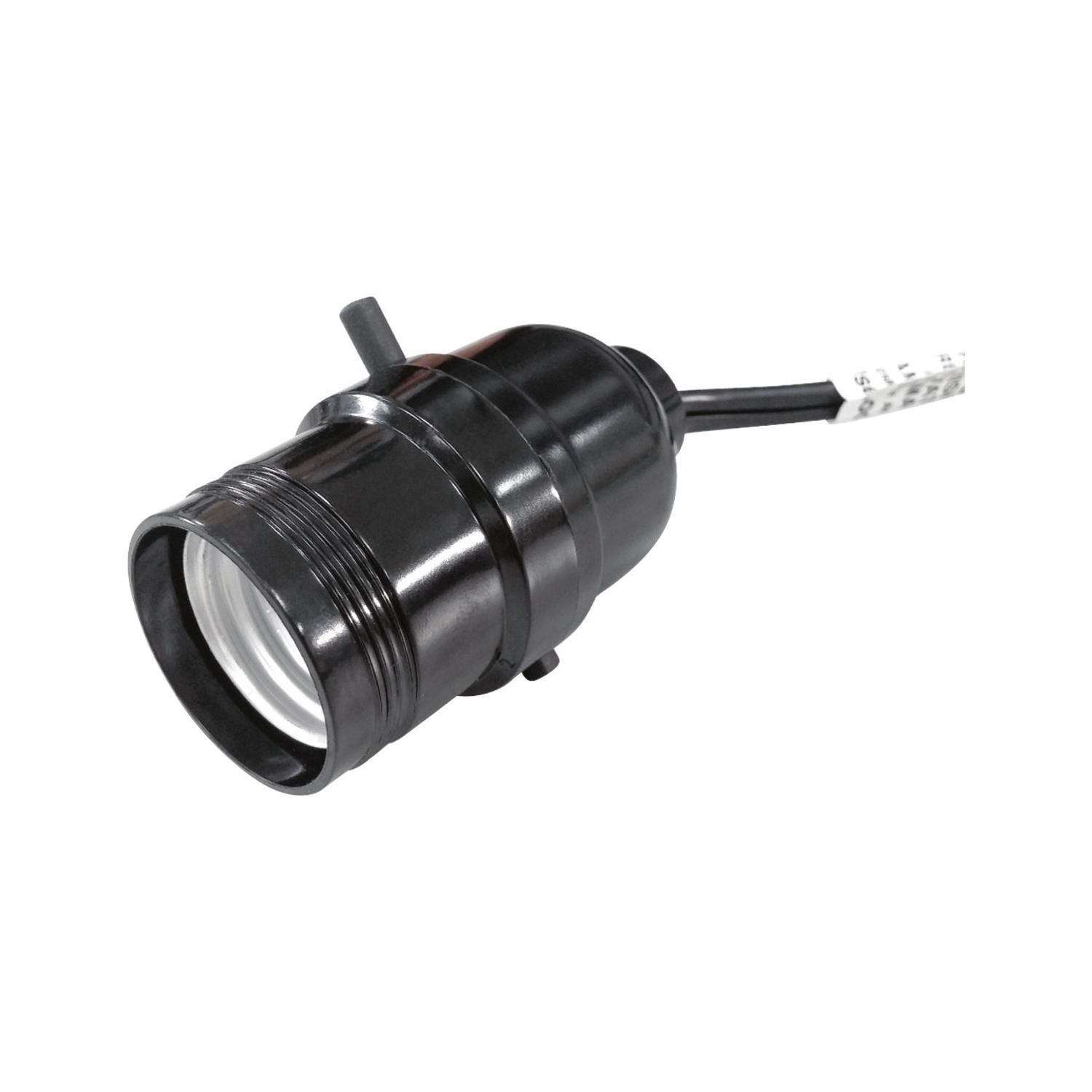 Ace Indoor 9 ft. L Black Extension Cord w/Socket 18/2 SPT-2