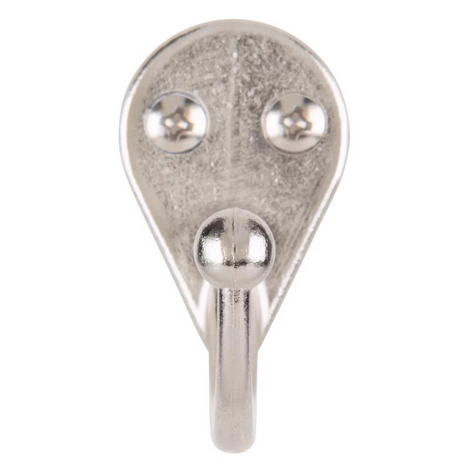 Ace 1-3/4 in. L Satin Nickel Silver Metal Small Garment Hook 2 pk