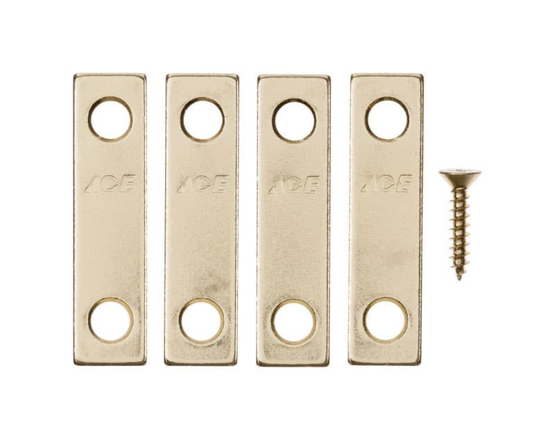 Ace 2 in. H X 0.5 in. W X 1.091 in. L Bright Brass Mending Brace