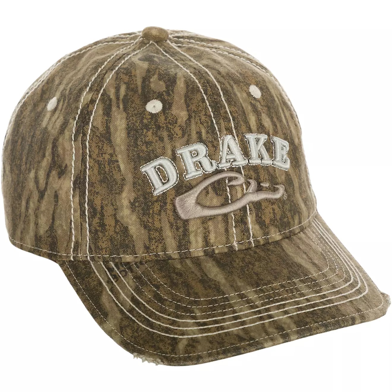 Drake Distressed 6-Panel Ball Cap Bottomland