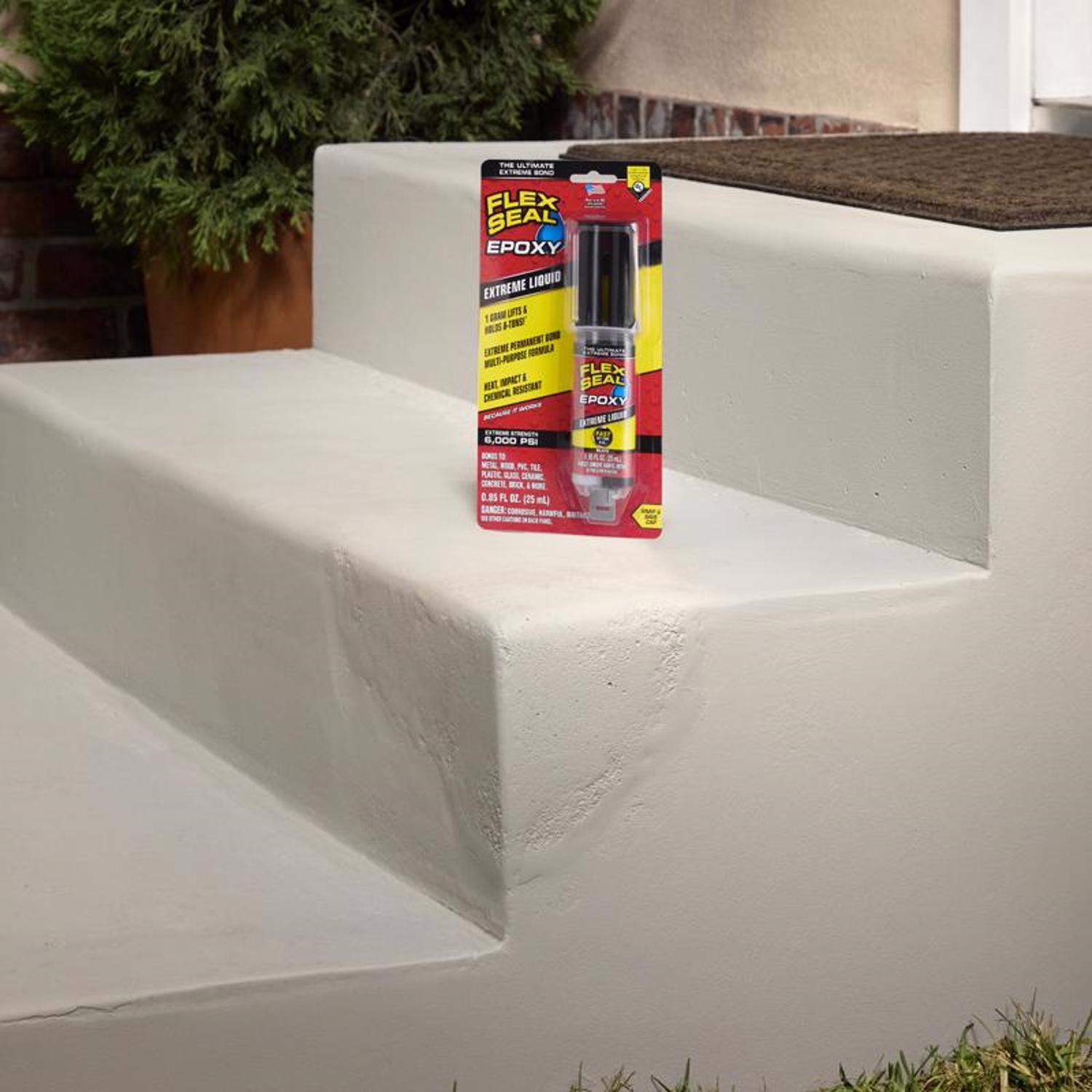 Flex Seal Family of Products Flex Seal Epoxy Extra Strength Epoxy Black Epoxy Syringe 25 ml.