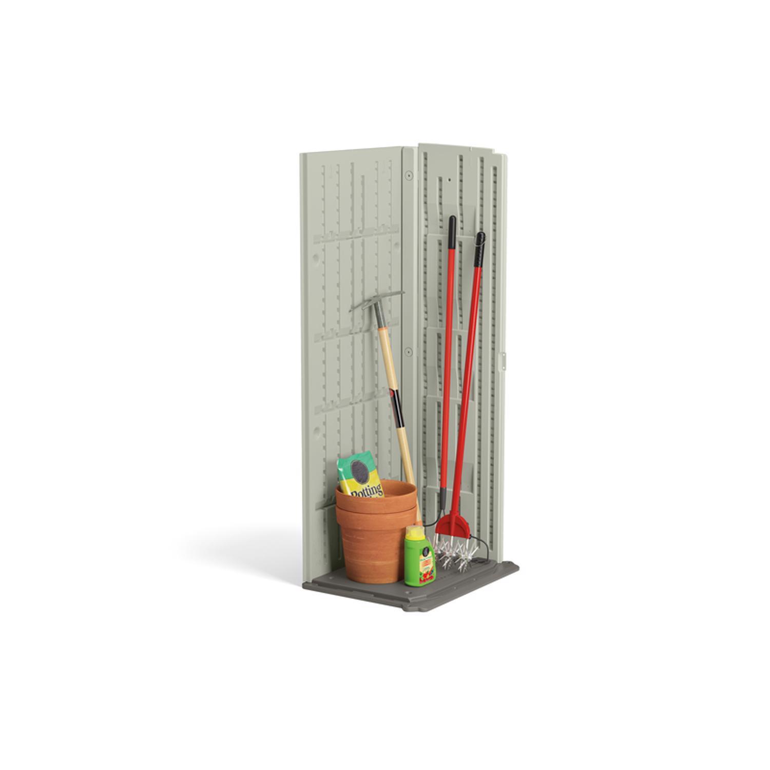 Suncast 2 ft. x 2 ft. Resin Vertical Pent Storage Shed with Floor Kit