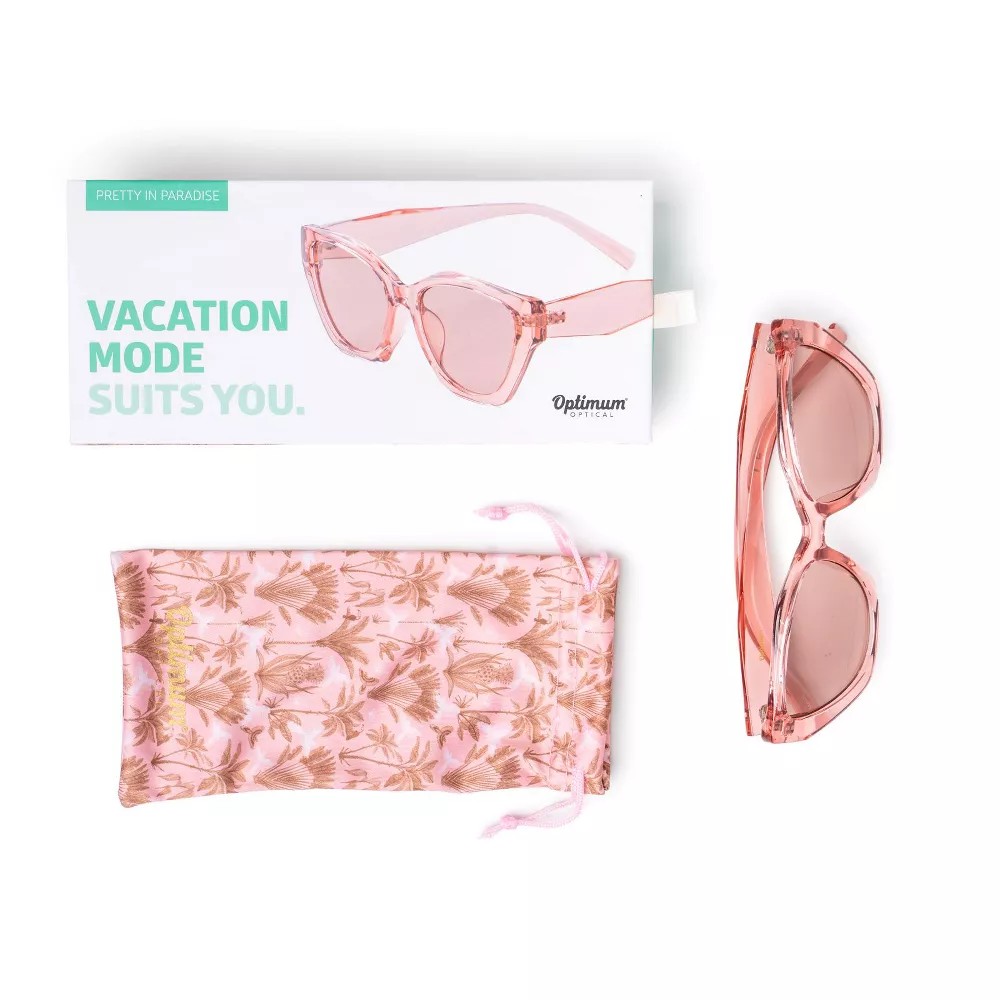 Optimum Optical Women's Butterfly Frame Sunglasses, Pretty in Paradise