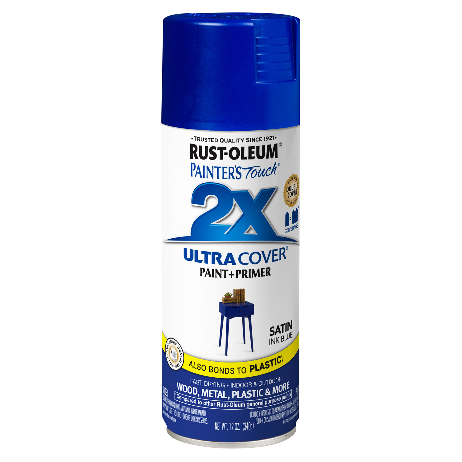 Rust-Oleum Painter's Touch 2X Ultra Cover Satin Ink Blue Spray Paint 12 oz