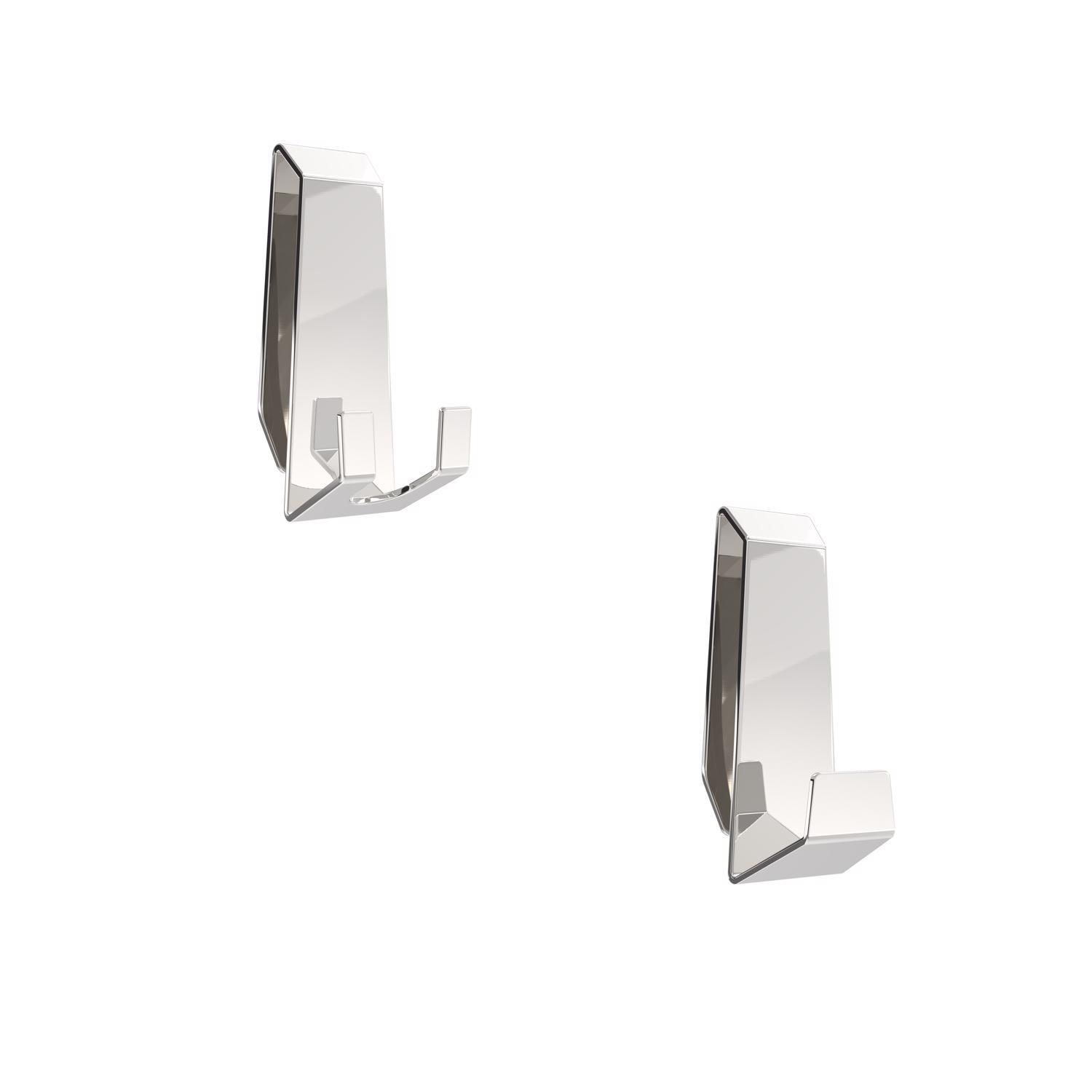 Better Living Facet 3.38 in. H X 1.25 in. W X 1.5 in. L Silver Bath Hook