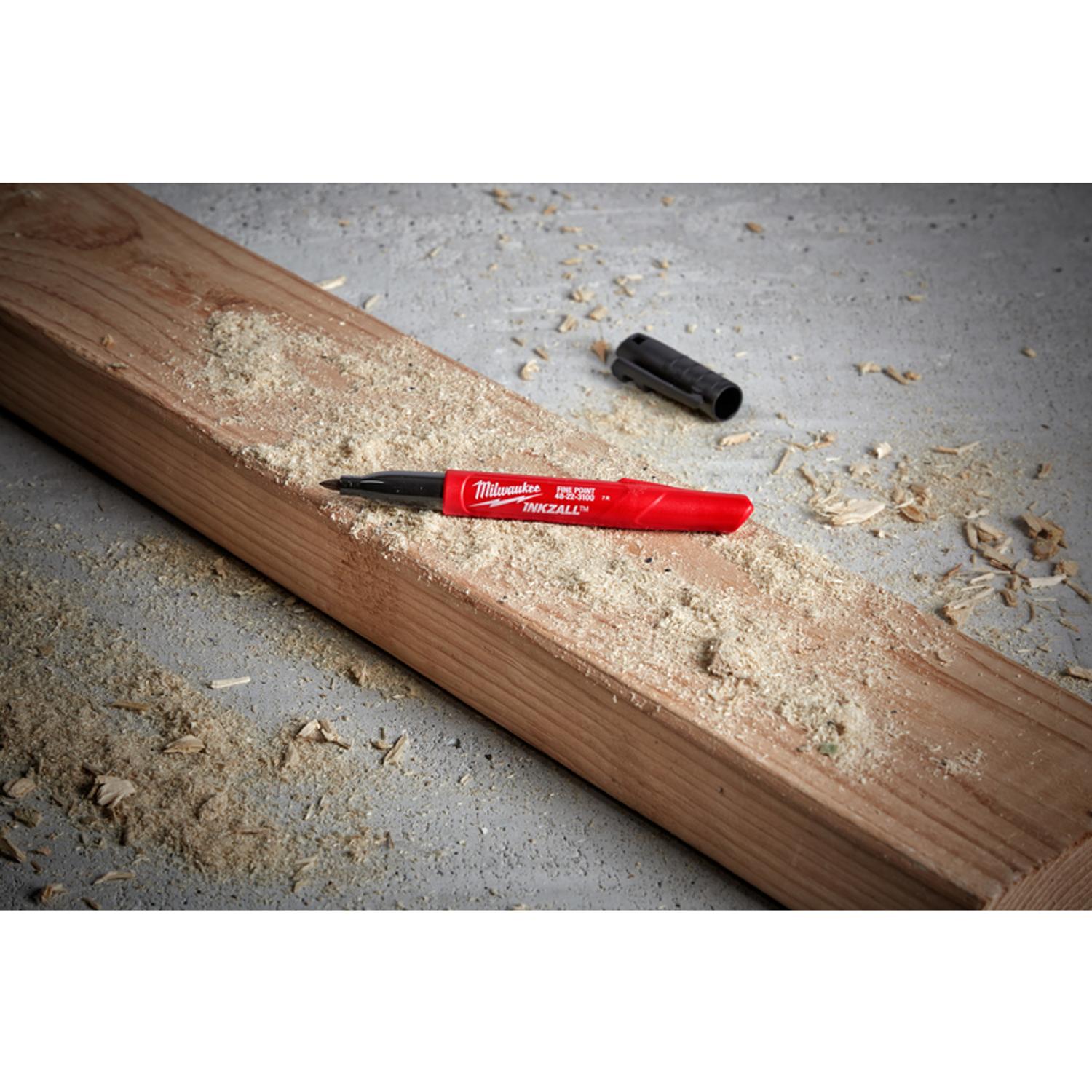 Milwaukee INKZALL Black Fine Tip Jobsite Marker 2 pk