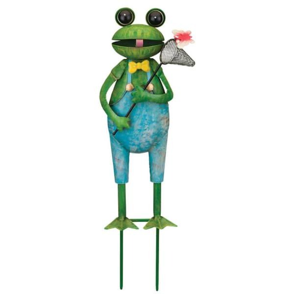 Regal Art & Gift 15 in. Blue Frog Garden Stake
