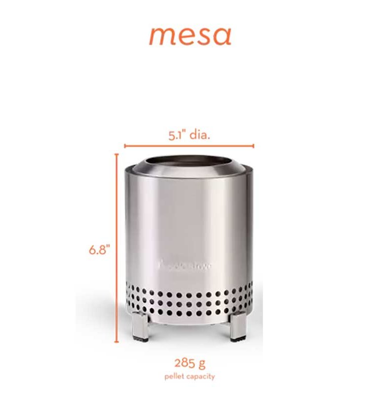 Solo Stove Mesa Tabletop Fire Pit in Stainless Steel