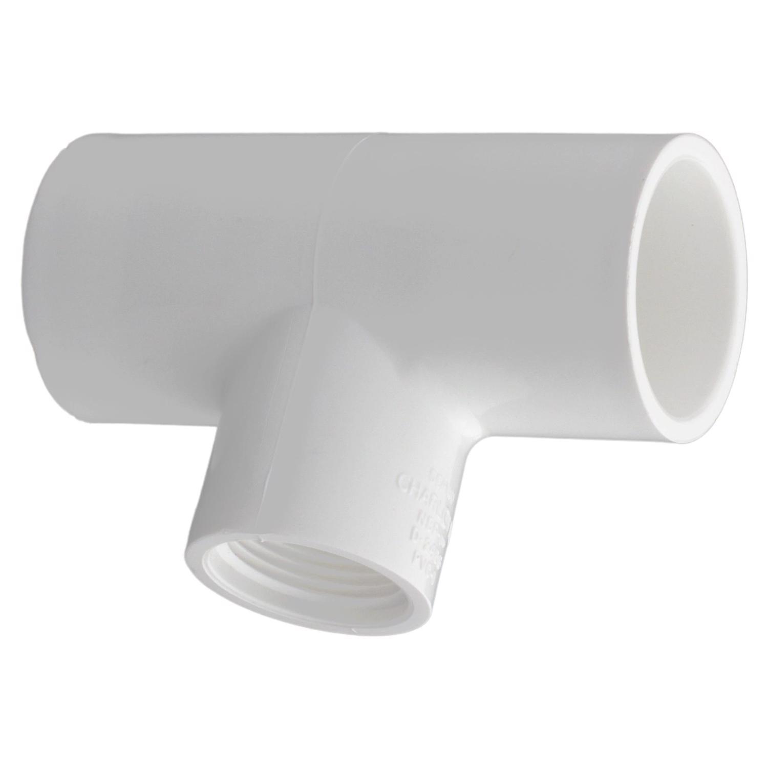 Charlotte Pipe Schedule 40 3/4 in. Slip X 1/2 in. D FPT PVC Reducing Tee 1 pk