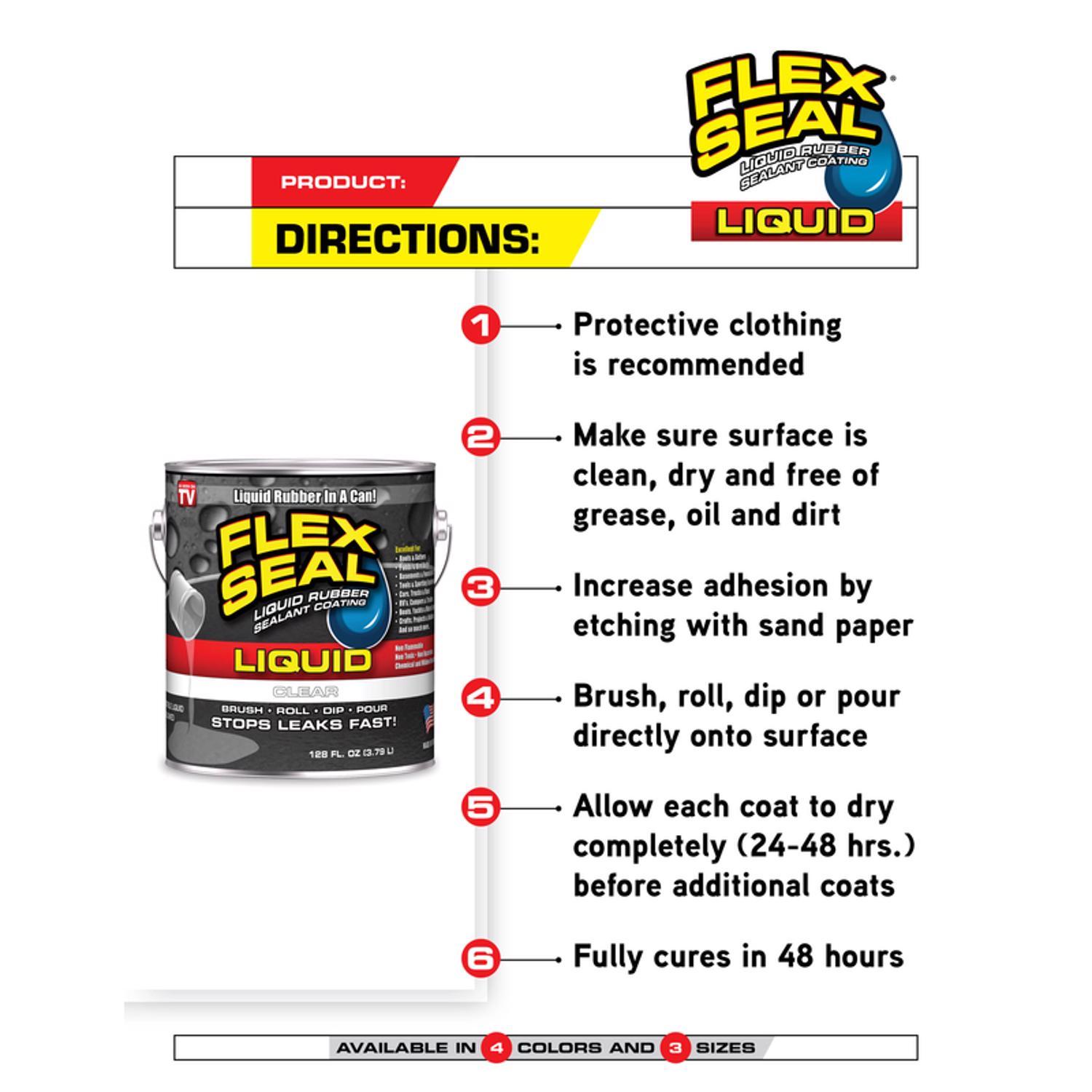 Flex Seal Family of Products Flex Seal Black Liquid Rubber Sealant Coating 32 oz