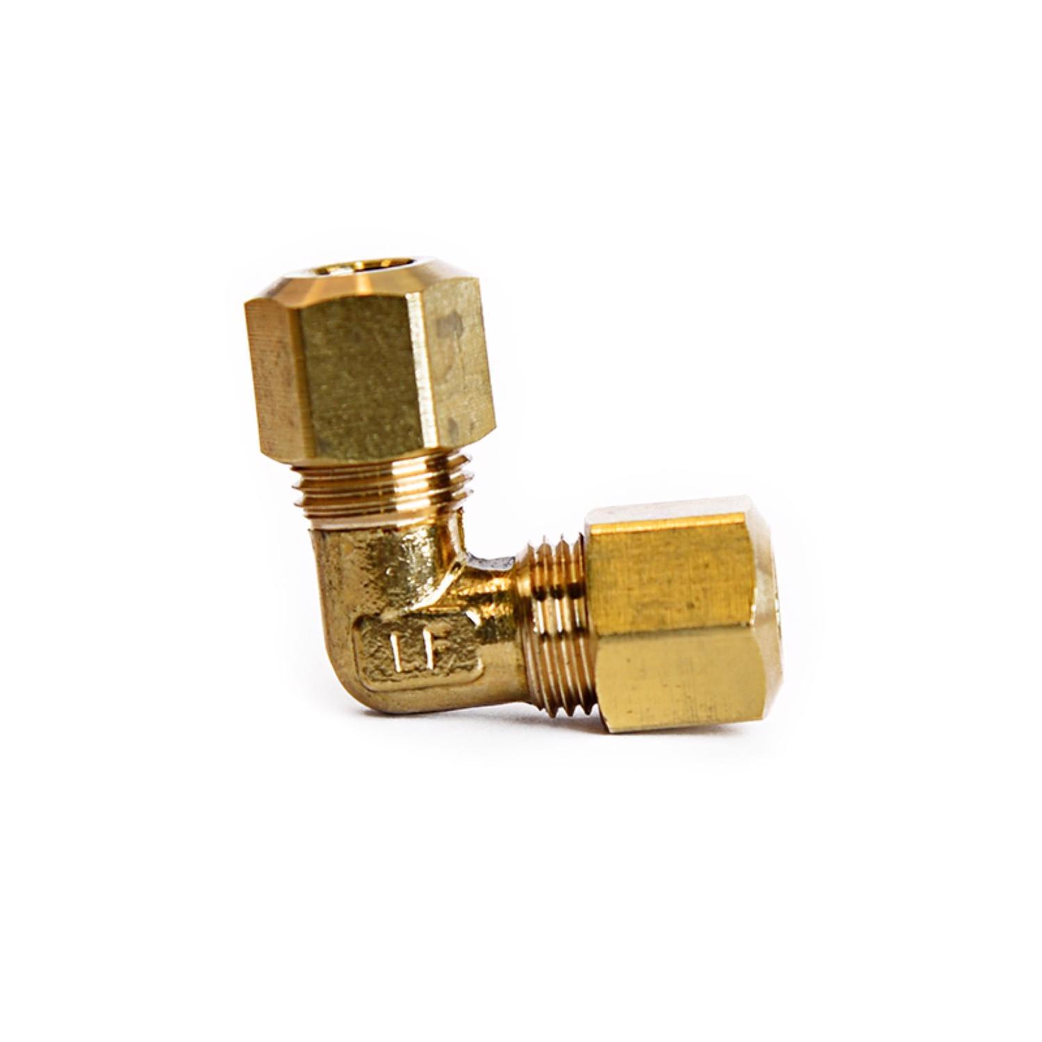 ATC 1/4 in. Compression X 1/4 in. D Compression Yellow Brass 90 Degree Elbow
