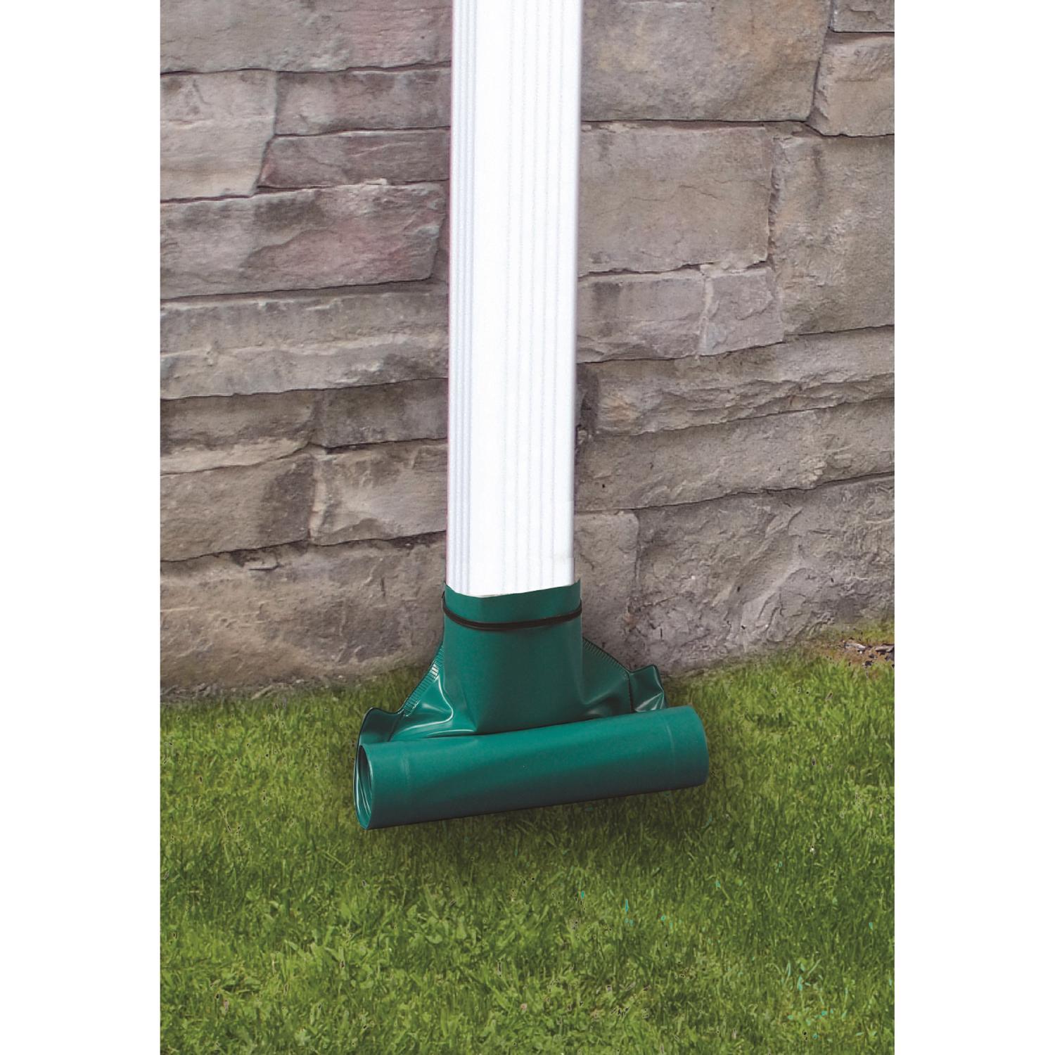 Frost King Drain Away 0.1 in. H X 7.25 in. W X 8 ft. L Green Vinyl Downspout Extension