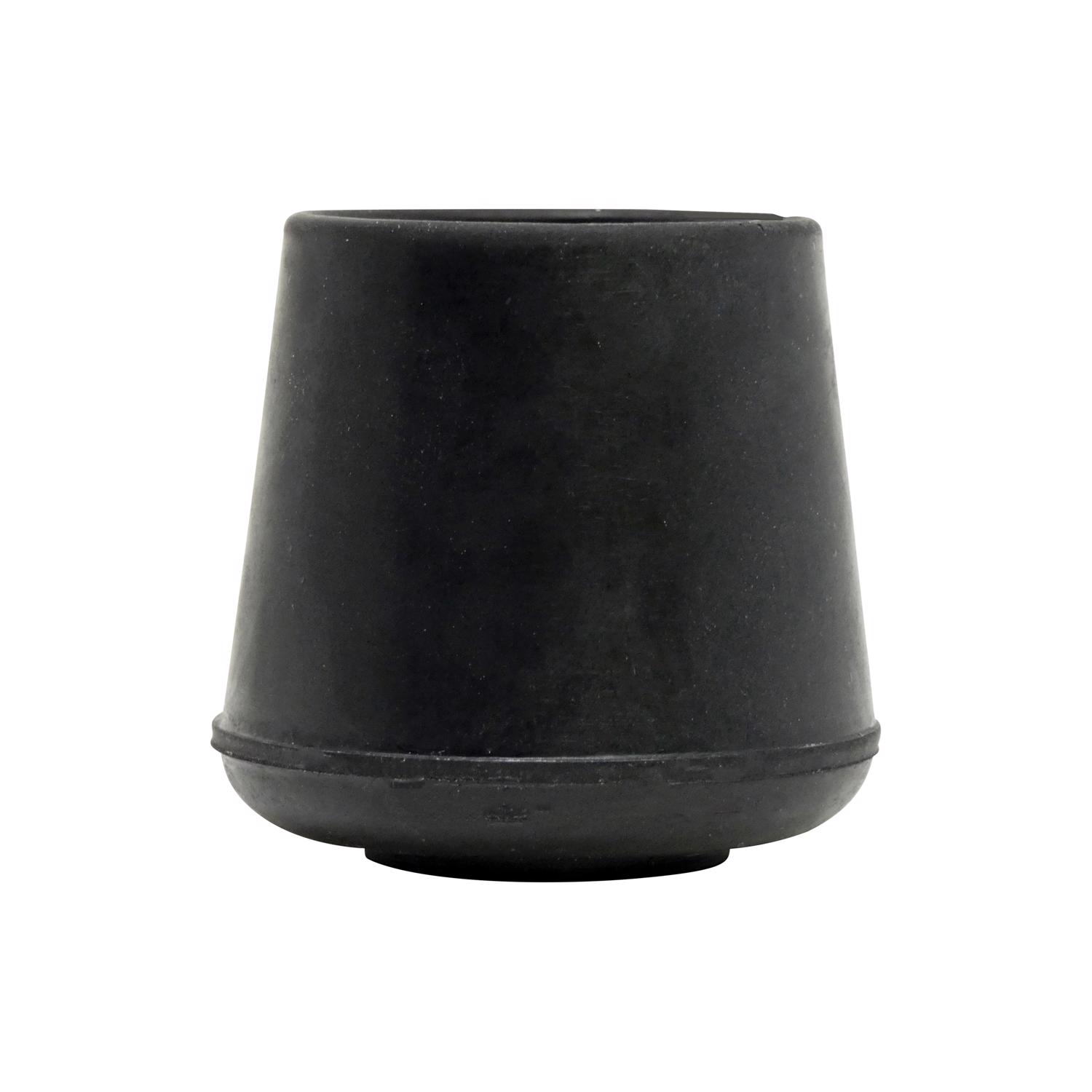 Ace Rubber Leg Tip Black Round 1 in. W 4 pk