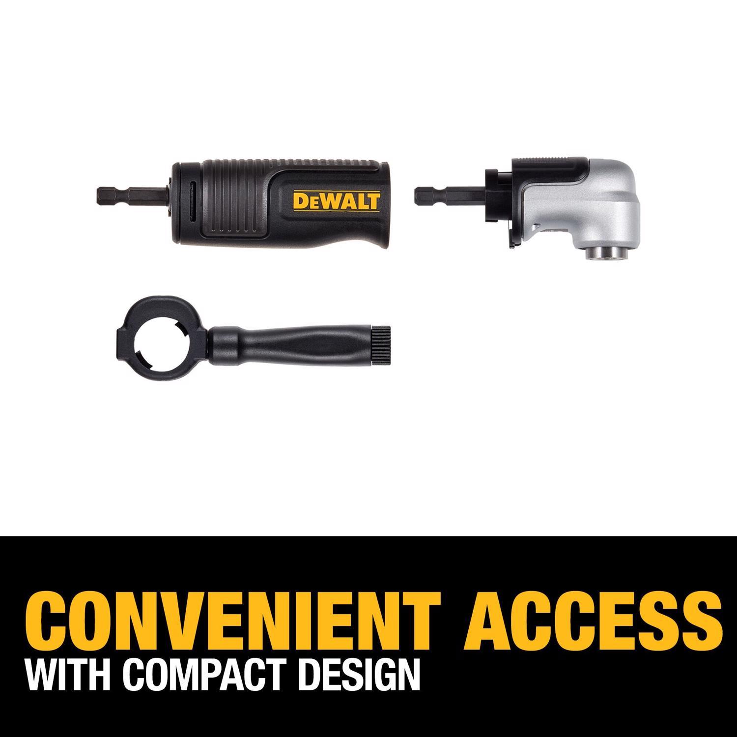 DeWalt Flextorq 6 in. Steel 2-in-1 Right Angle Attachment 1/4 in. Hex Shank 2 pc