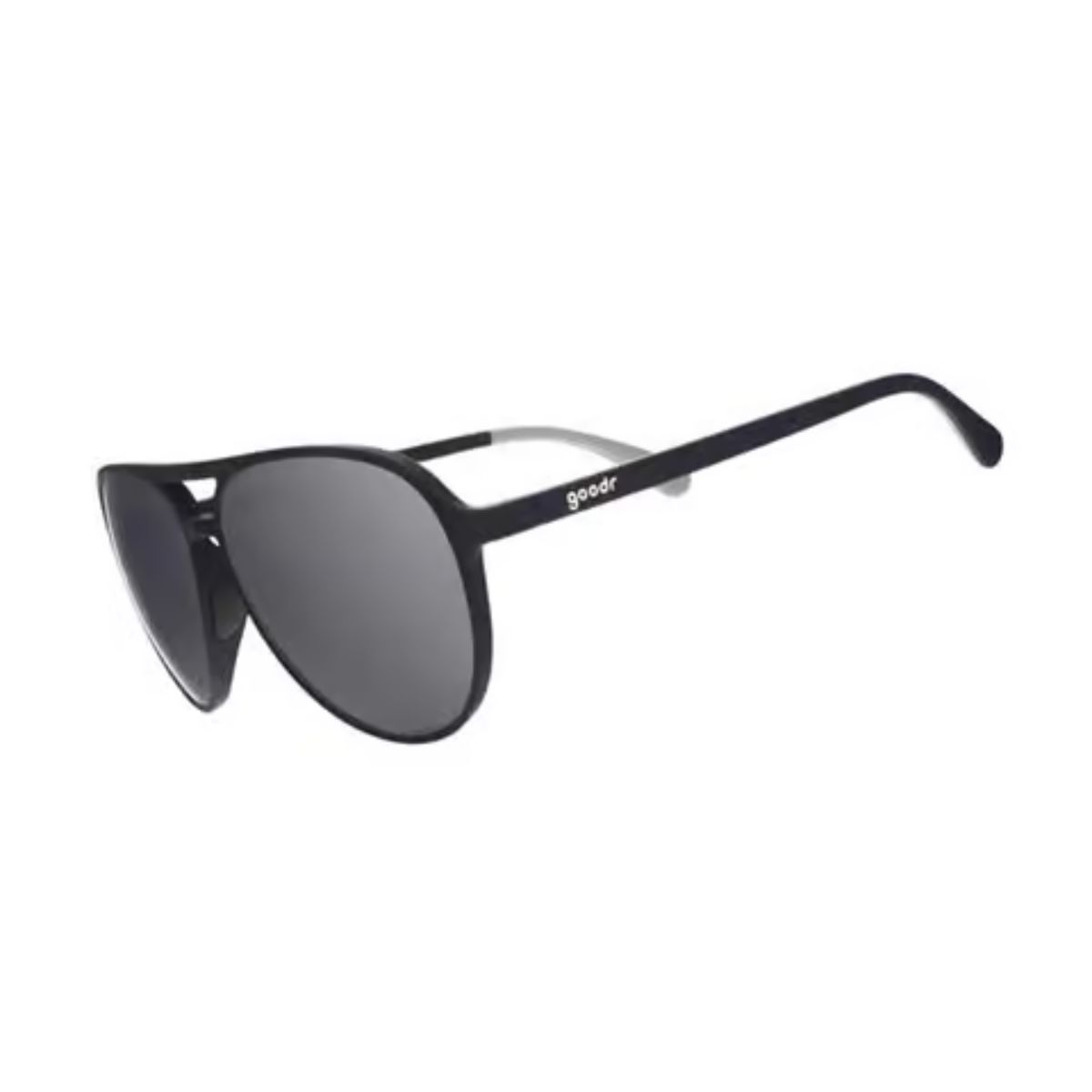 goodr Mach G - Add the Chrome Package Sunglasses Unisex Black Frame Silver Lens Polarized