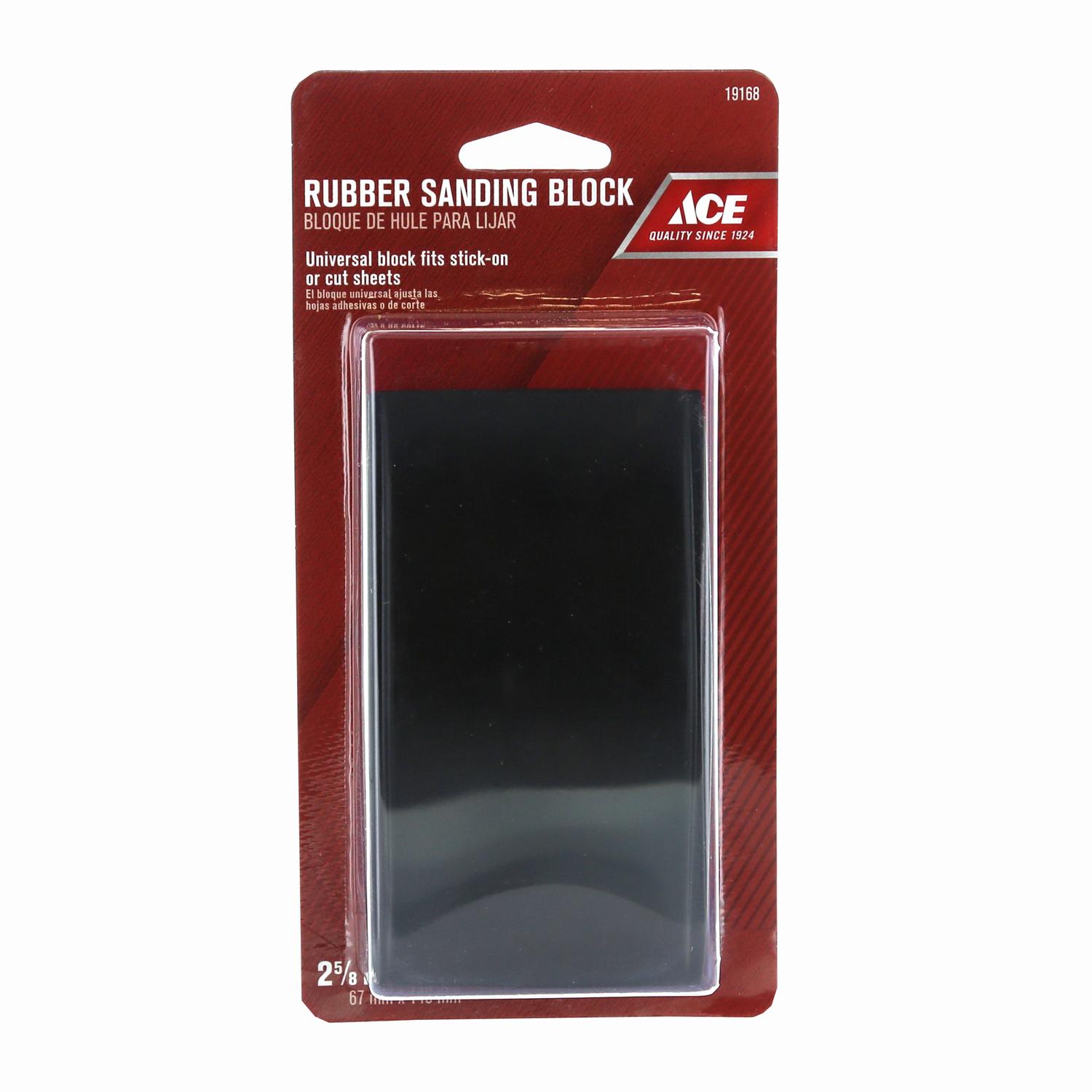 Ace 2-1/2 in. W X 4-3/4 in. L Assorted Rubber Grit Sanding Block