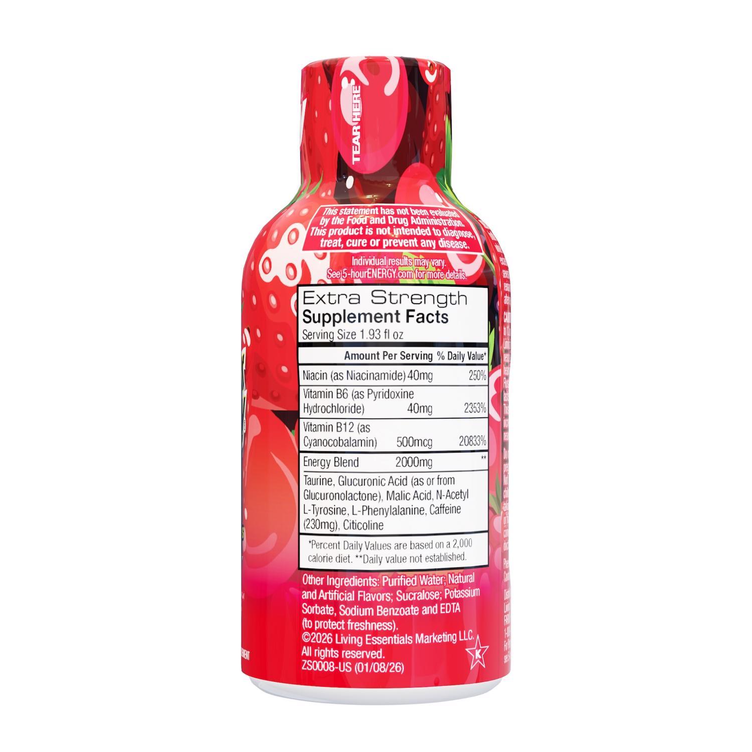 5-hour Energy Extra Strength Sugar Free Berry Energy Shot 1.93 oz