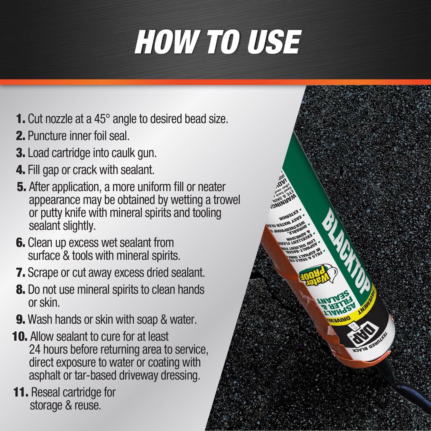 DAP Blacktop Black Synthetic Asphalt/Rubber Asphalt Sealant 10.1 oz