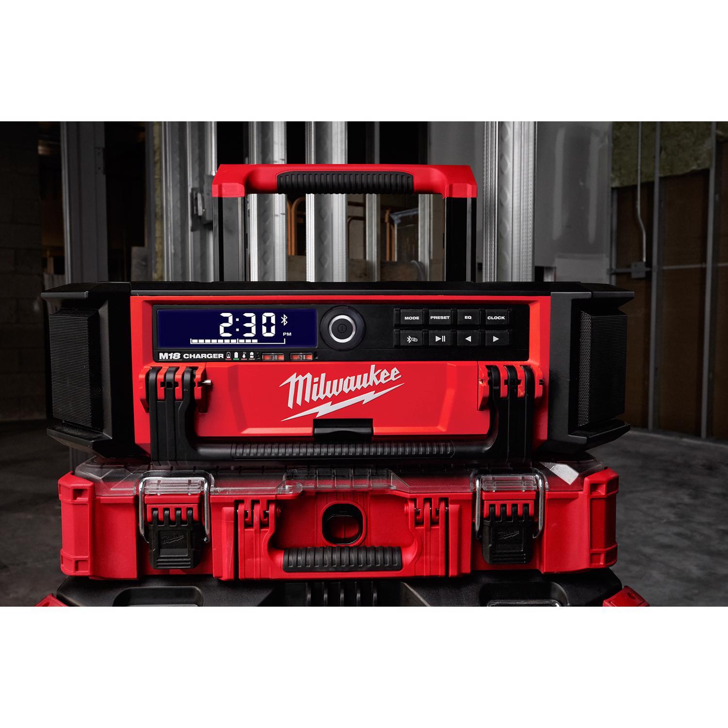 Milwaukee Packout Wireless Bluetooth Weather Resistant Radio + Charger
