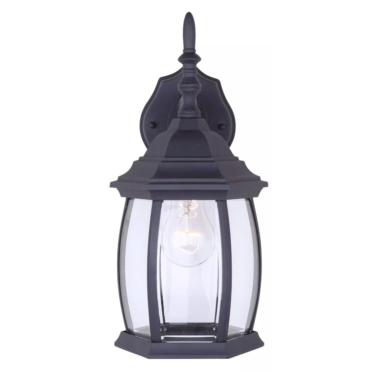 Twin Pack Light 17 in. Black Outdoor Downlight 