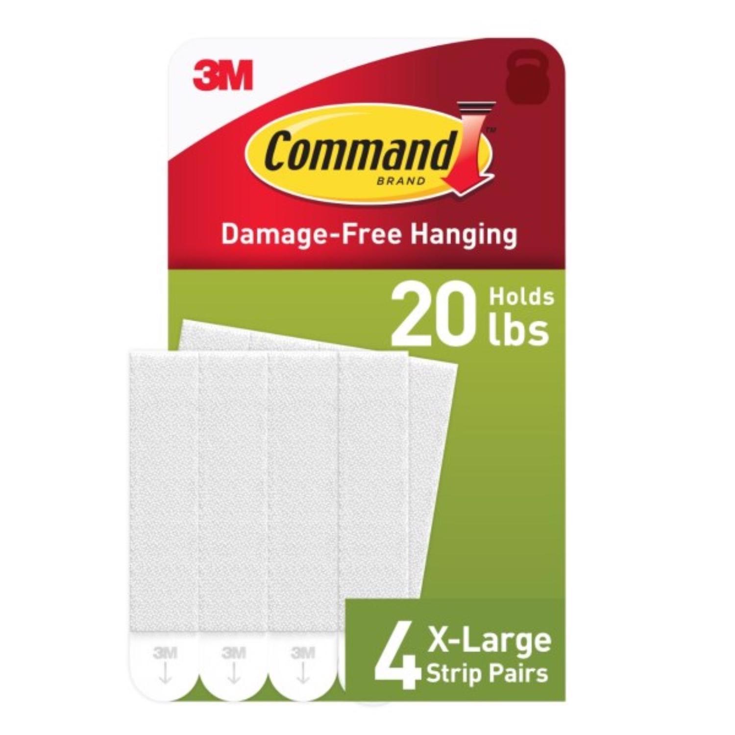 3M Command White Picture Hanging Strips 20 lb 4 pair
