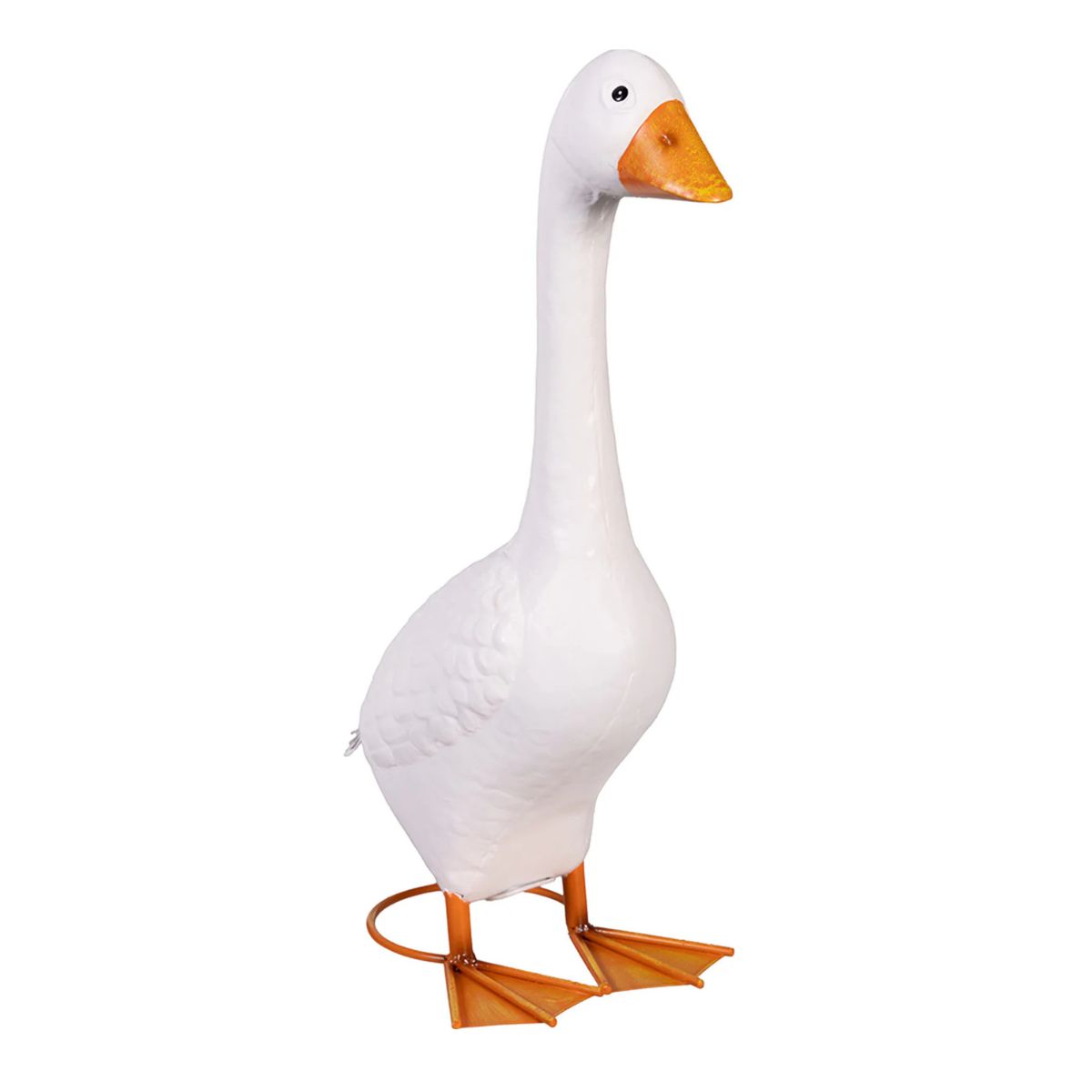 Evergreen 21 in. Giddy the Porch Goose Metal Garden Statue